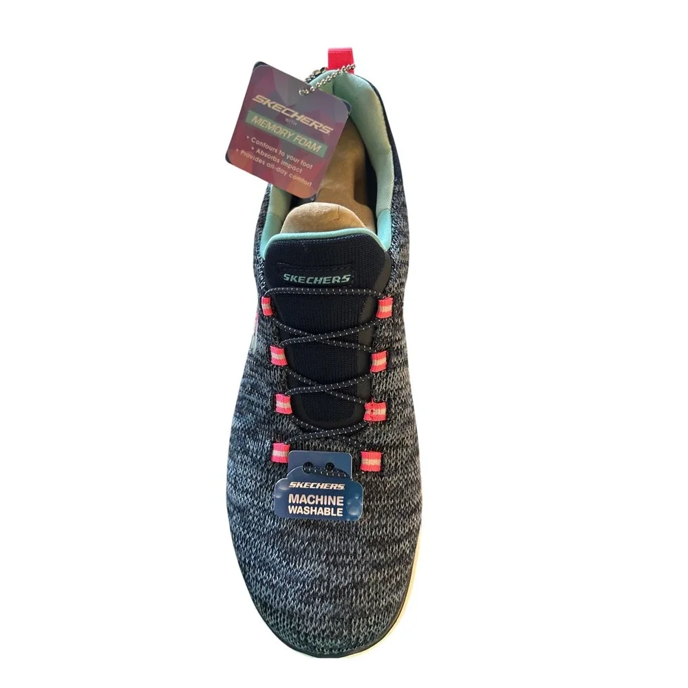 Skechers Summits Navy Multi Vegan Memory Foam Sneakers 149213‎ Women's 9.5 New
